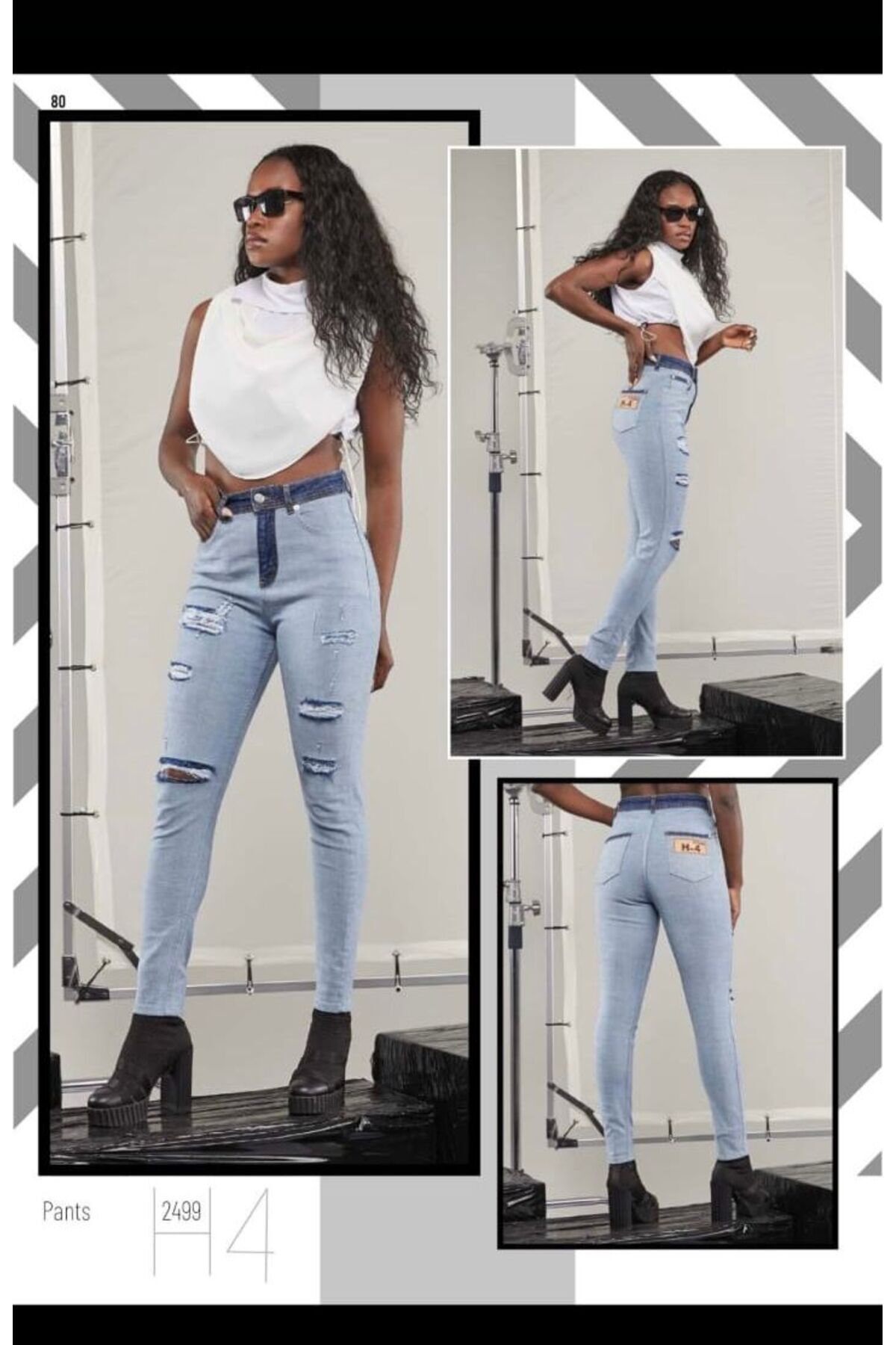 Tasarım Likralı Kot Pantolon