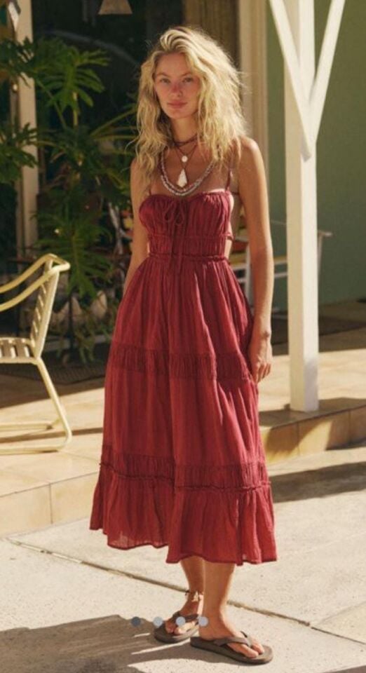 Askılı Uçuşan Yazlık Elbise