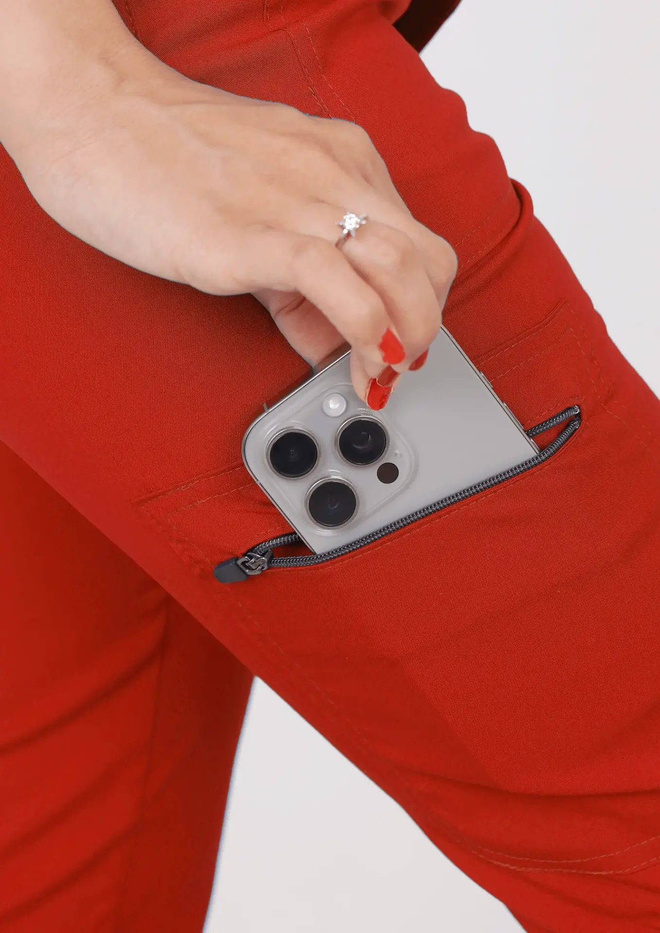 Safir Pantolon S-38 - Kırmızı