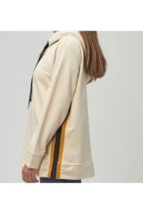 Kapüşonlu Yanı Şeritli  İpli Sweatshirt