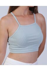 MİNT YEŞİLİ ASKILI CROP