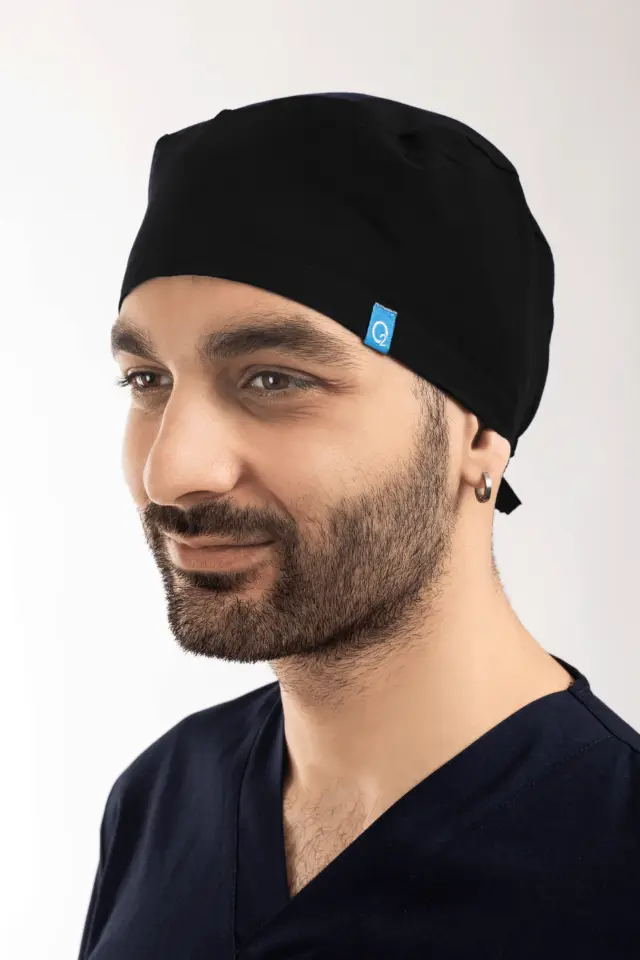 Likralı Cerrahi Bone Siyah