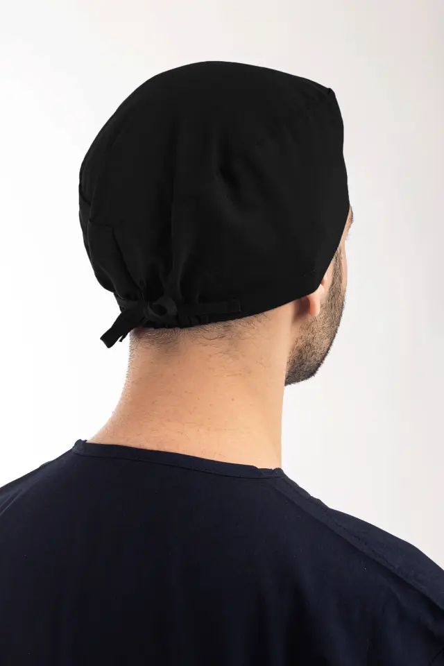 Likralı Cerrahi Bone Siyah