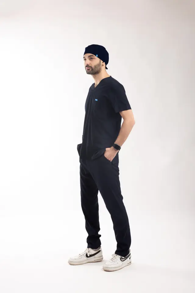 Likralı Cerrahi Bone Lacivert