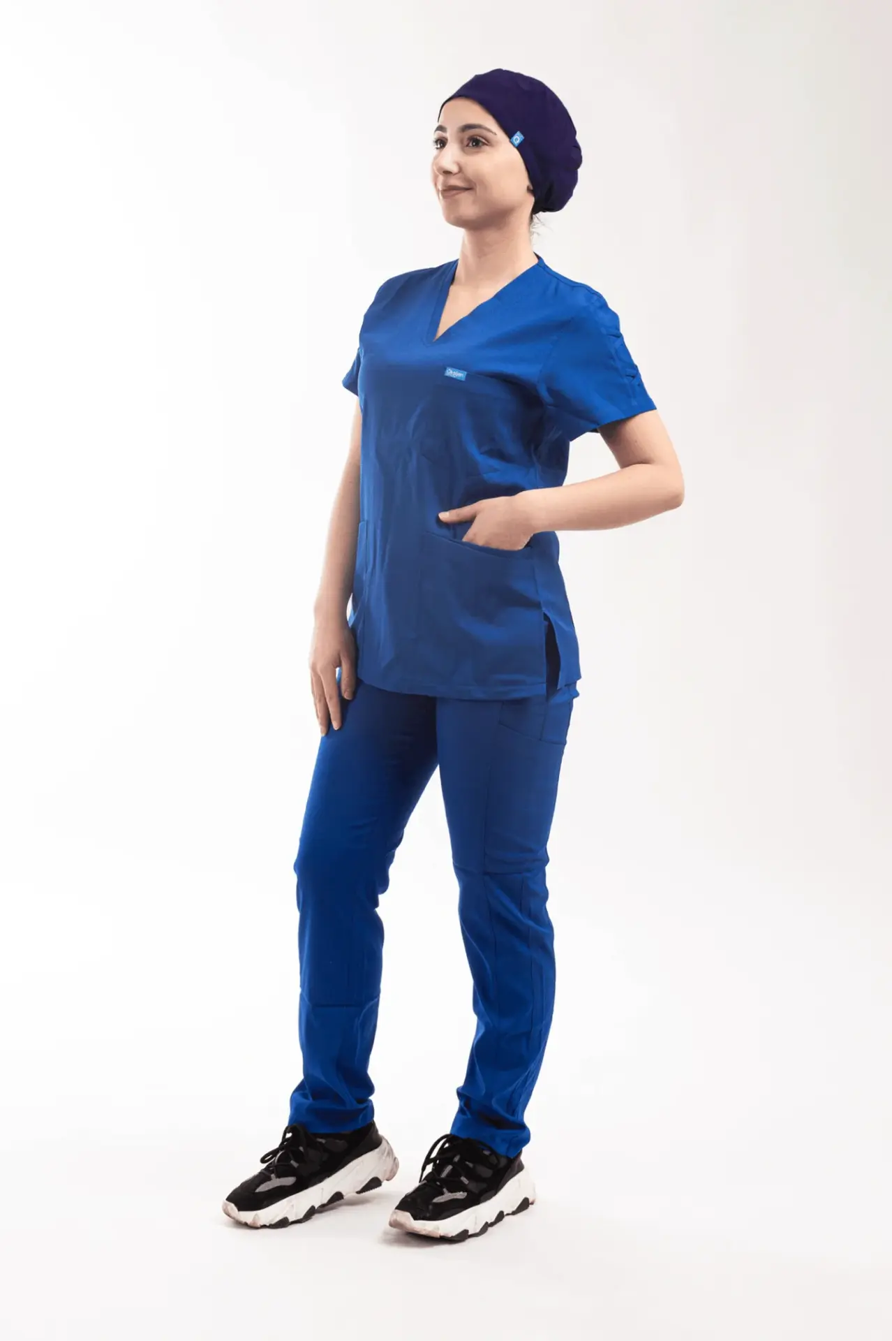 Likralı Cerrahi Bone Mor