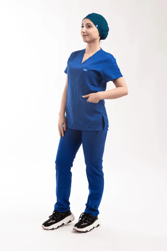 Likralı Cerrahi Bone İndigo