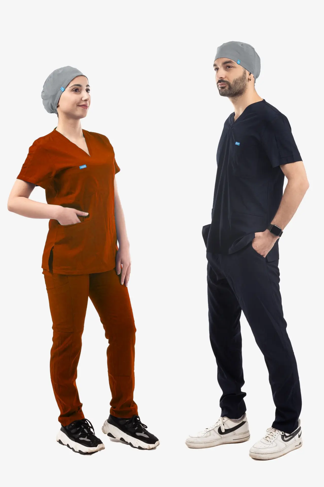Likralı Cerrahi Bone Gümüş
