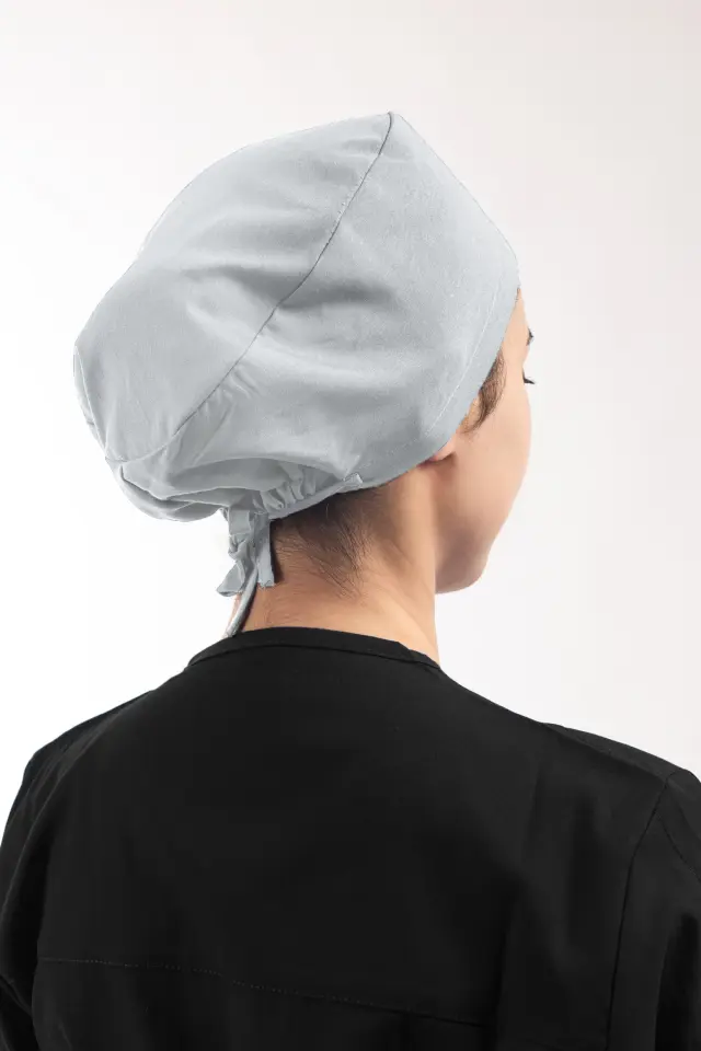 Likralı Cerrahi Bone Gümüş