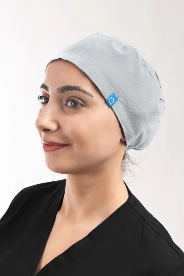 Likralı Cerrahi Bone Gümüş