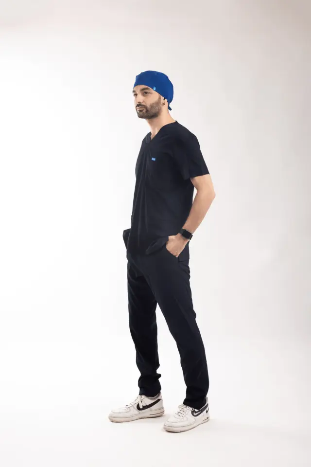 Likralı Cerrahi Bone Saks Mavi