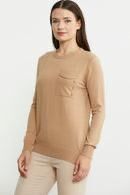 Düğme Detaylı Cepli Triko Kazak