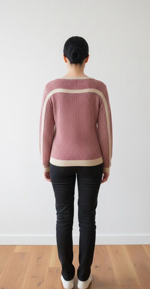 Fermuar Detaylı Dokulu Triko Hırka