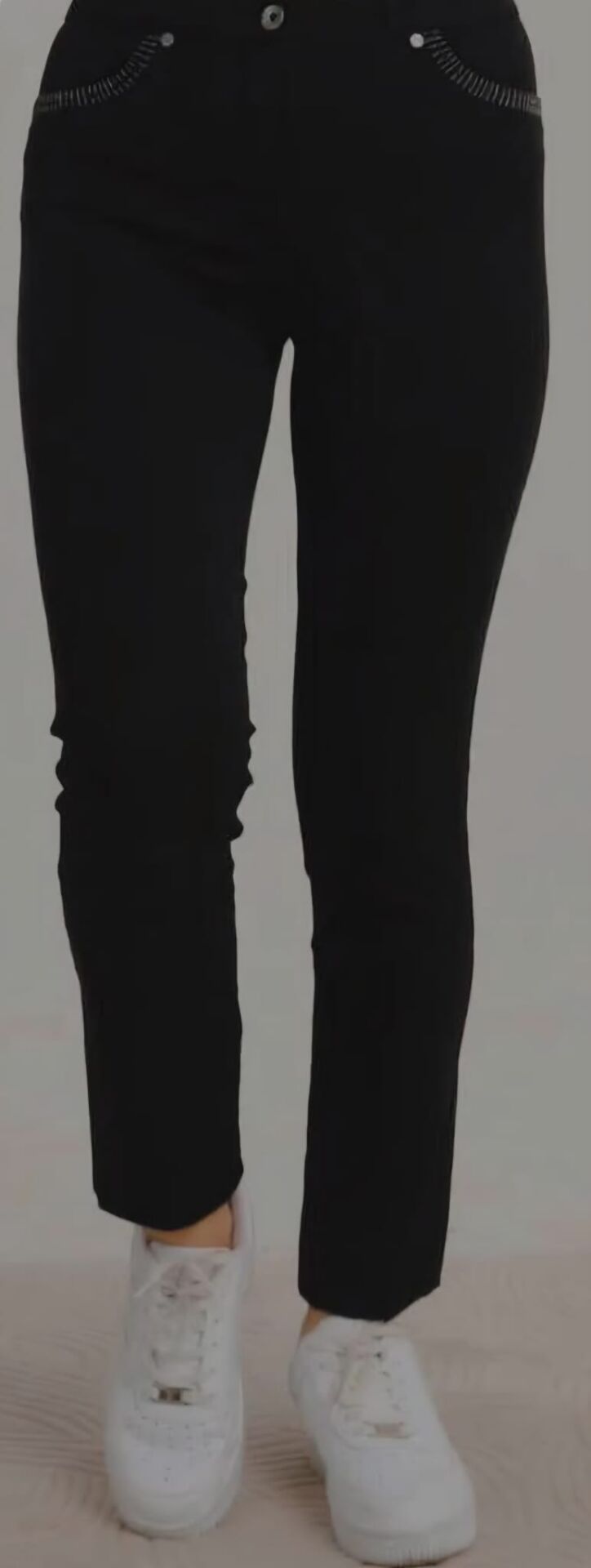 Yüksek Bel Esnek Kumaş Slim Fit  Pantolon 46 - Lacivert