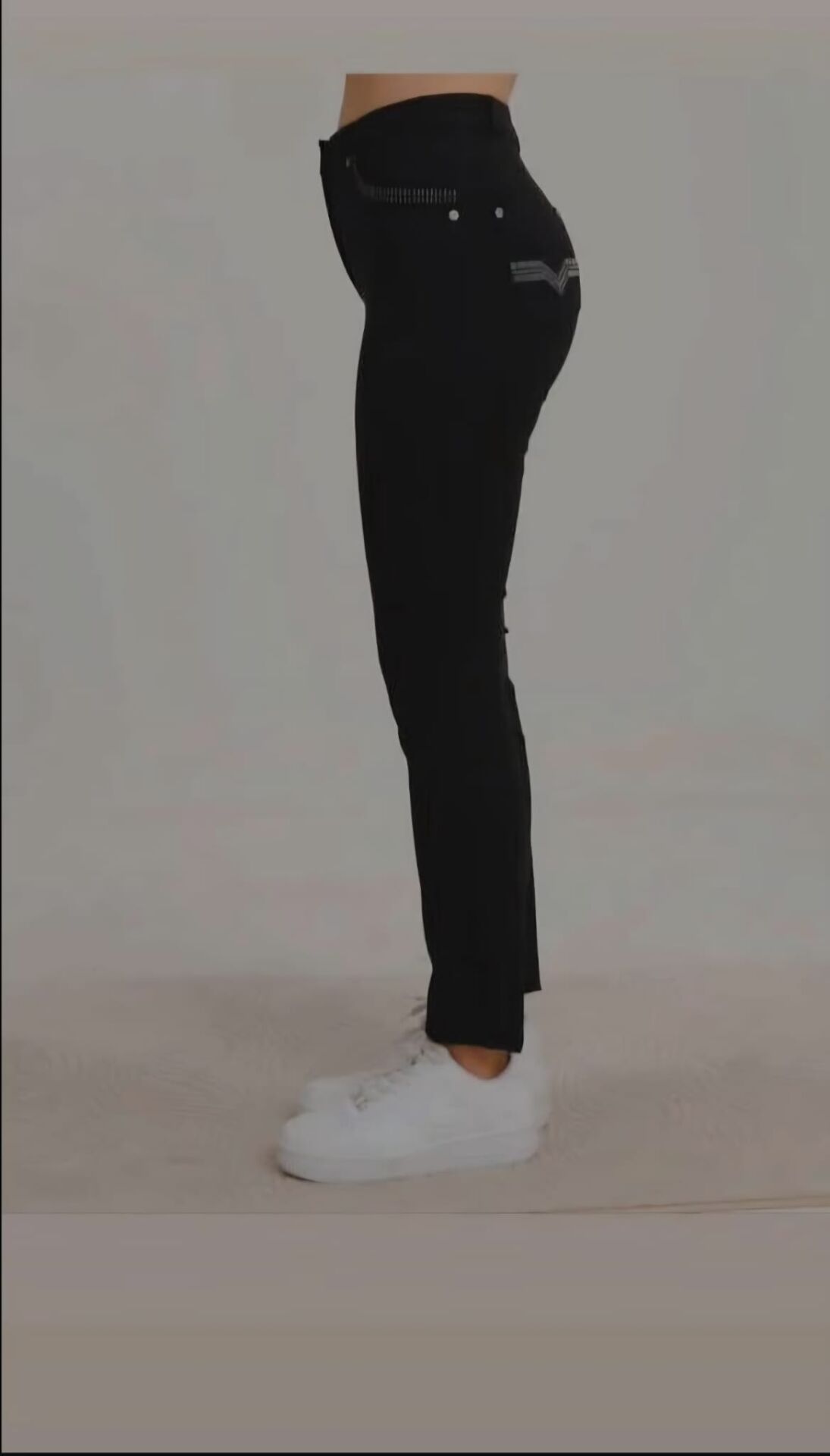 Yüksek Bel Esnek Kumaş Slim Fit  Pantolon 48 - Lacivert