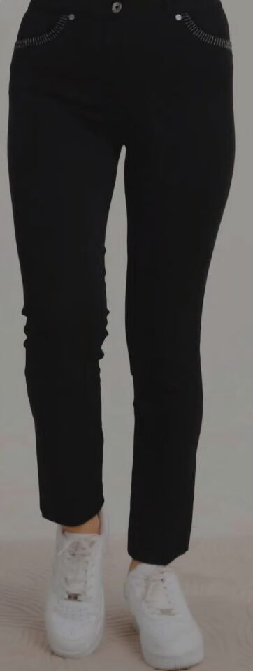 Yüksek Bel Esnek Kumaş Slim Fit  Pantolon 48 - Lacivert