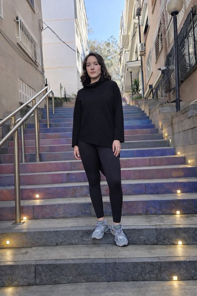 Premium Tok Dokulu Toparlayıcı Siyah Tayt