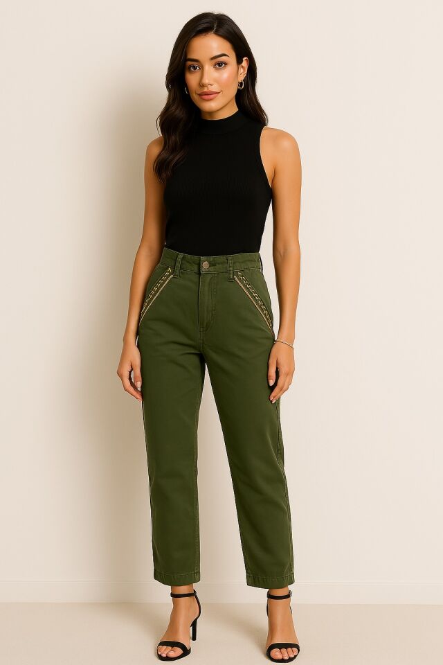 %100 Pamuk Likralı Pantolon