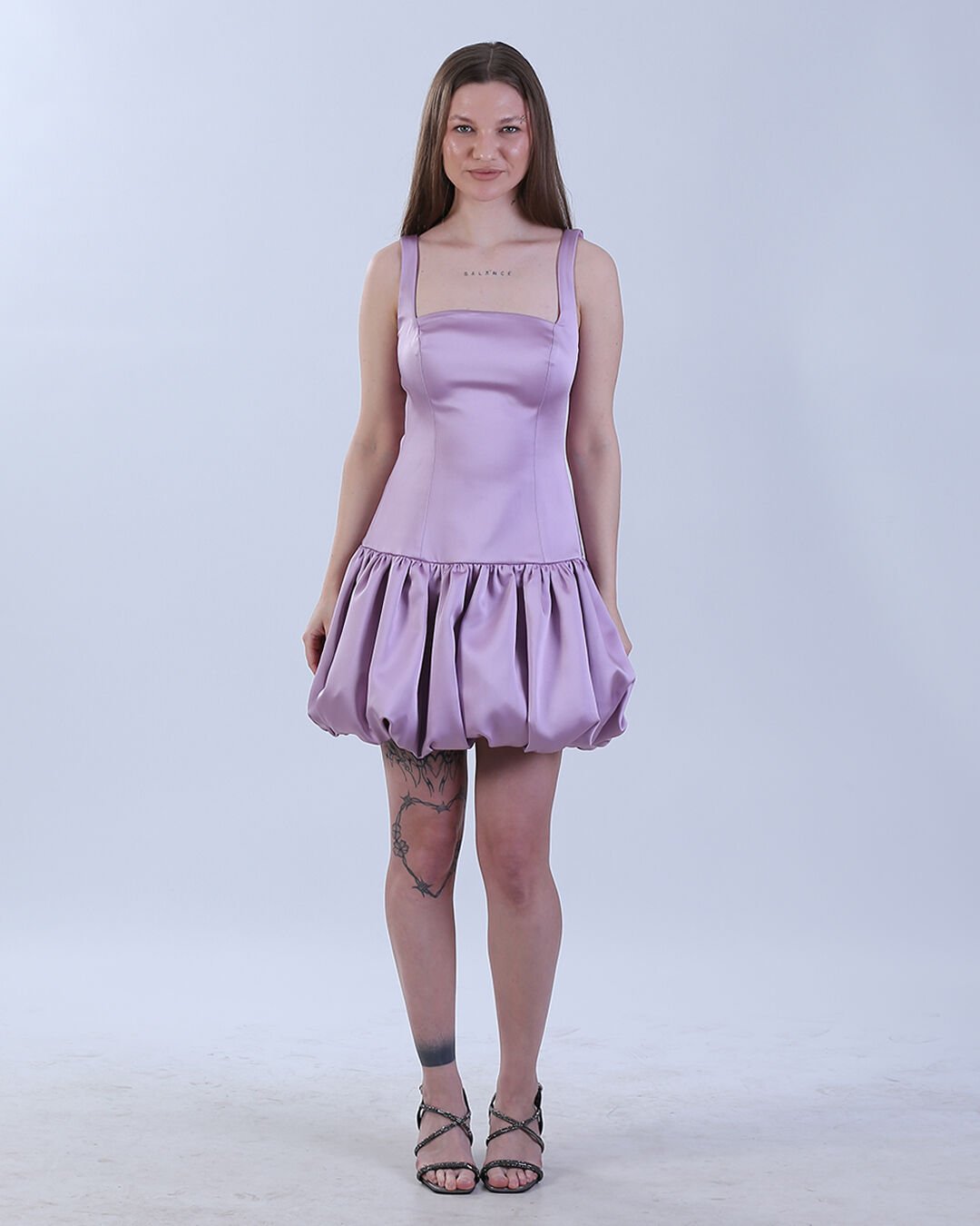 Büyüleyici Lavanta Rüyası Mini Elbise