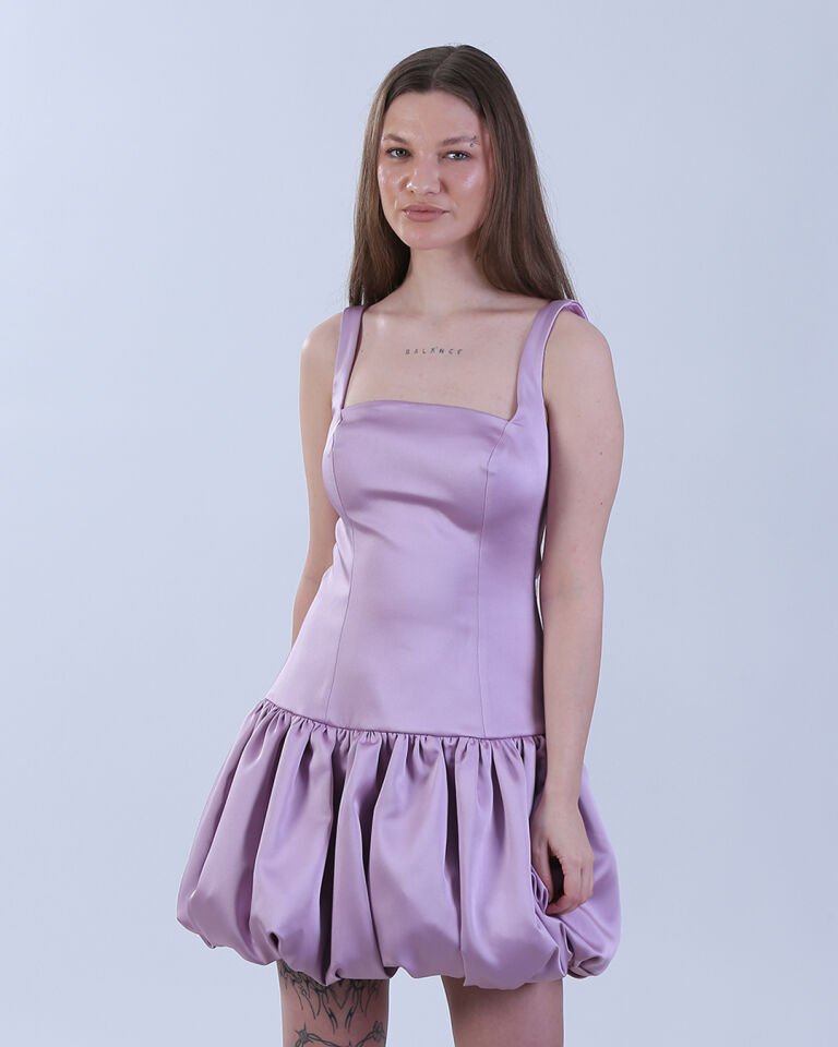 Büyüleyici Lavanta Rüyası Mini Elbise