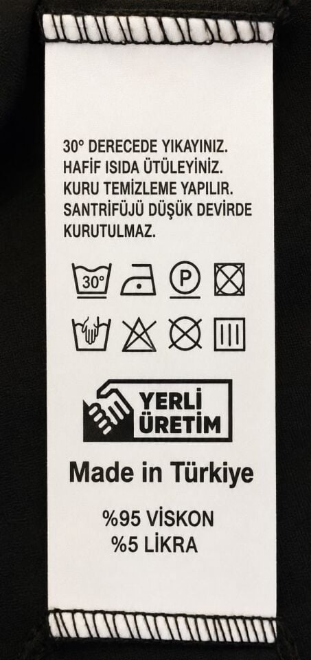 Büyük Beden Metal Halka Detaylı Viskon Midi Elbise