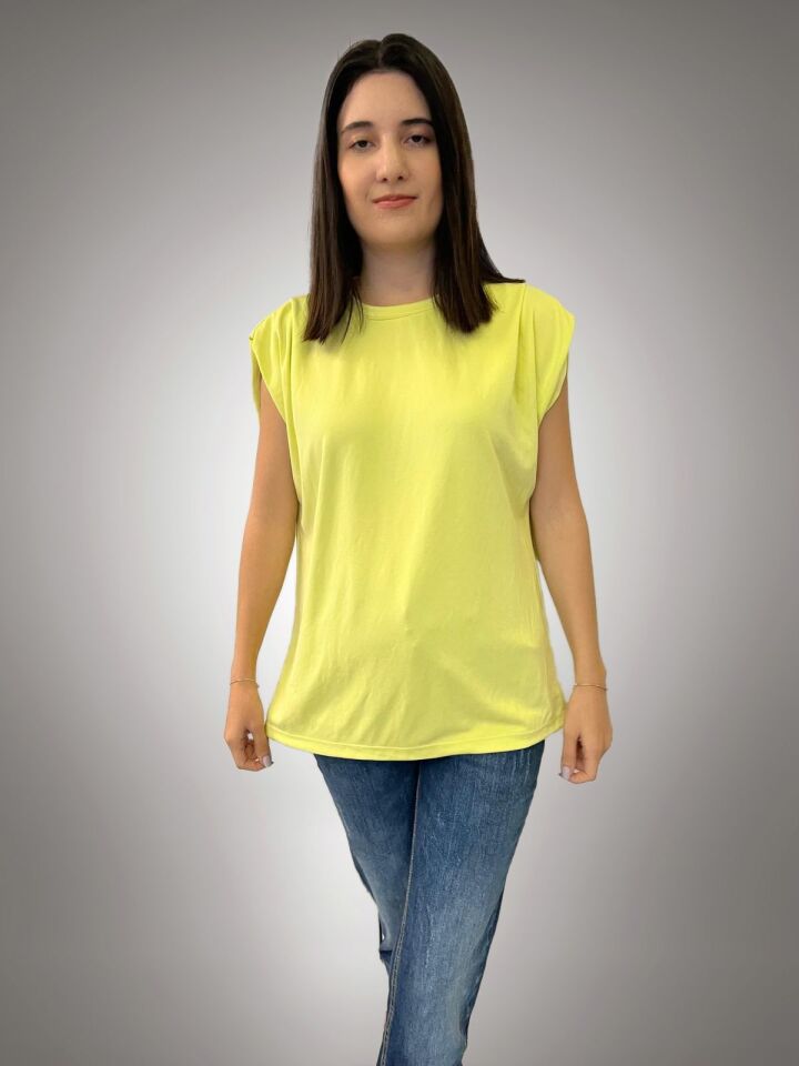 Canlı Limon Sarısı Basic Tişört