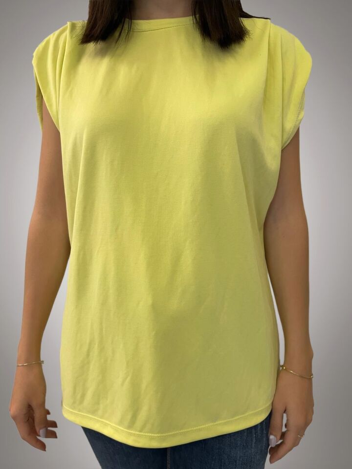Canlı Limon Sarısı Basic Tişört
