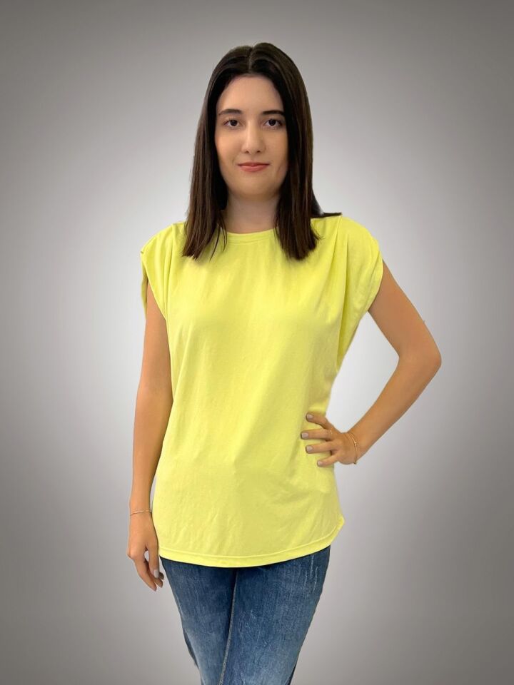 Canlı Limon Sarısı Basic Tişört