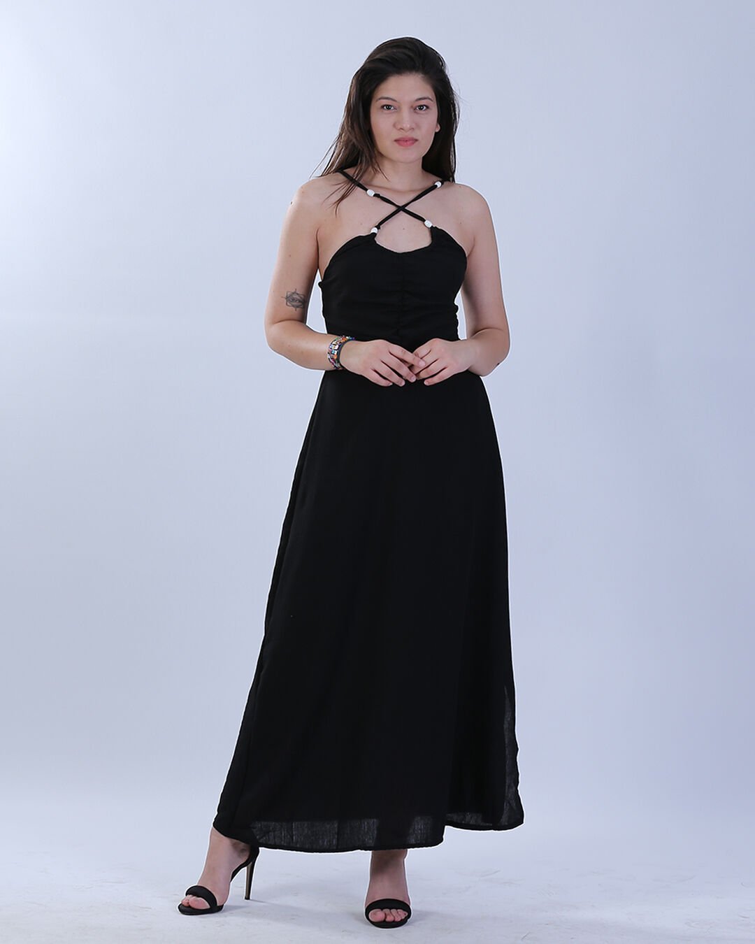 Özgün Bağlama Detaylı Trend Elbise